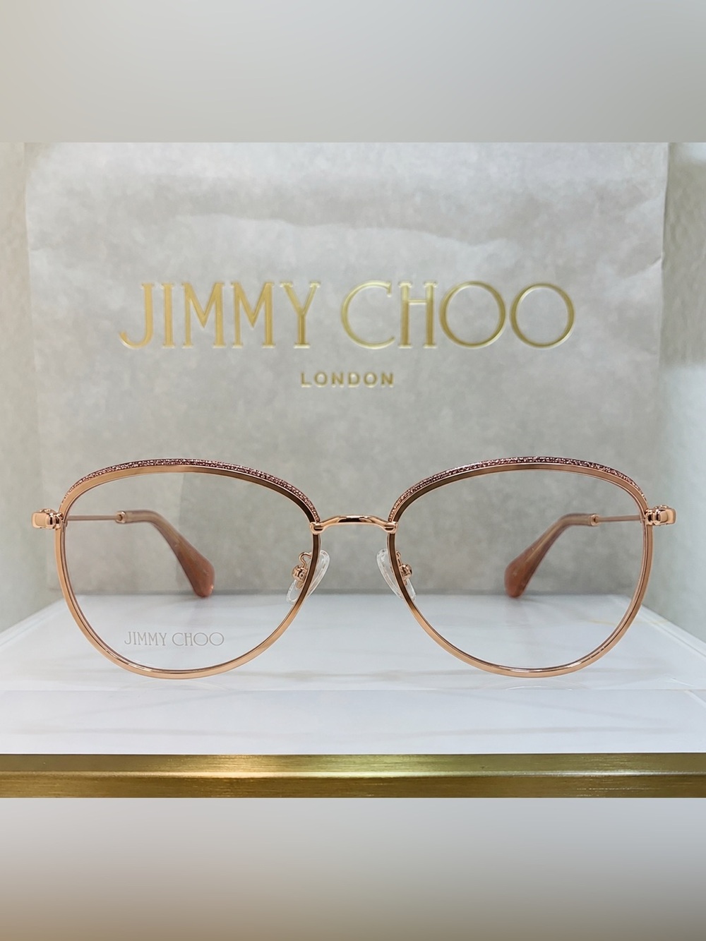 JIMMY CHOO Model JC229 Glasses in EYR Rose Gold
